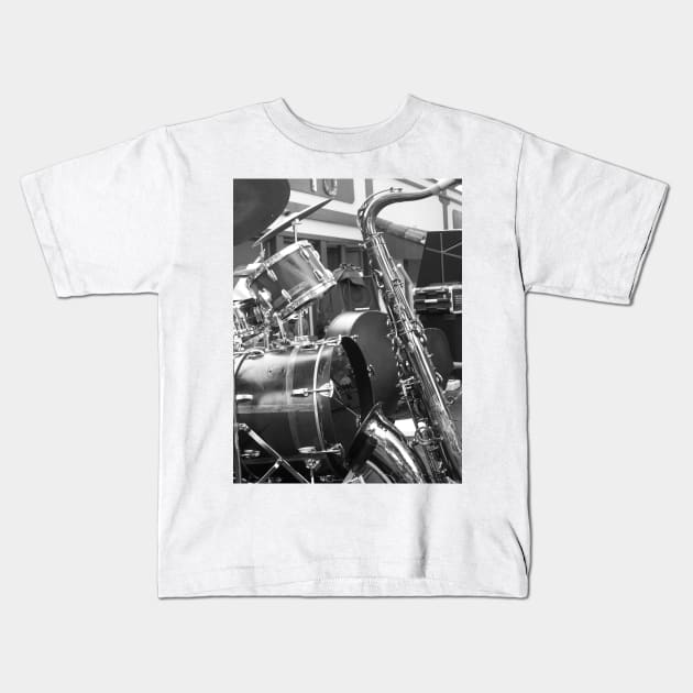 Drums & Sax. 2010 Kids T-Shirt by IgorPozdnyakov